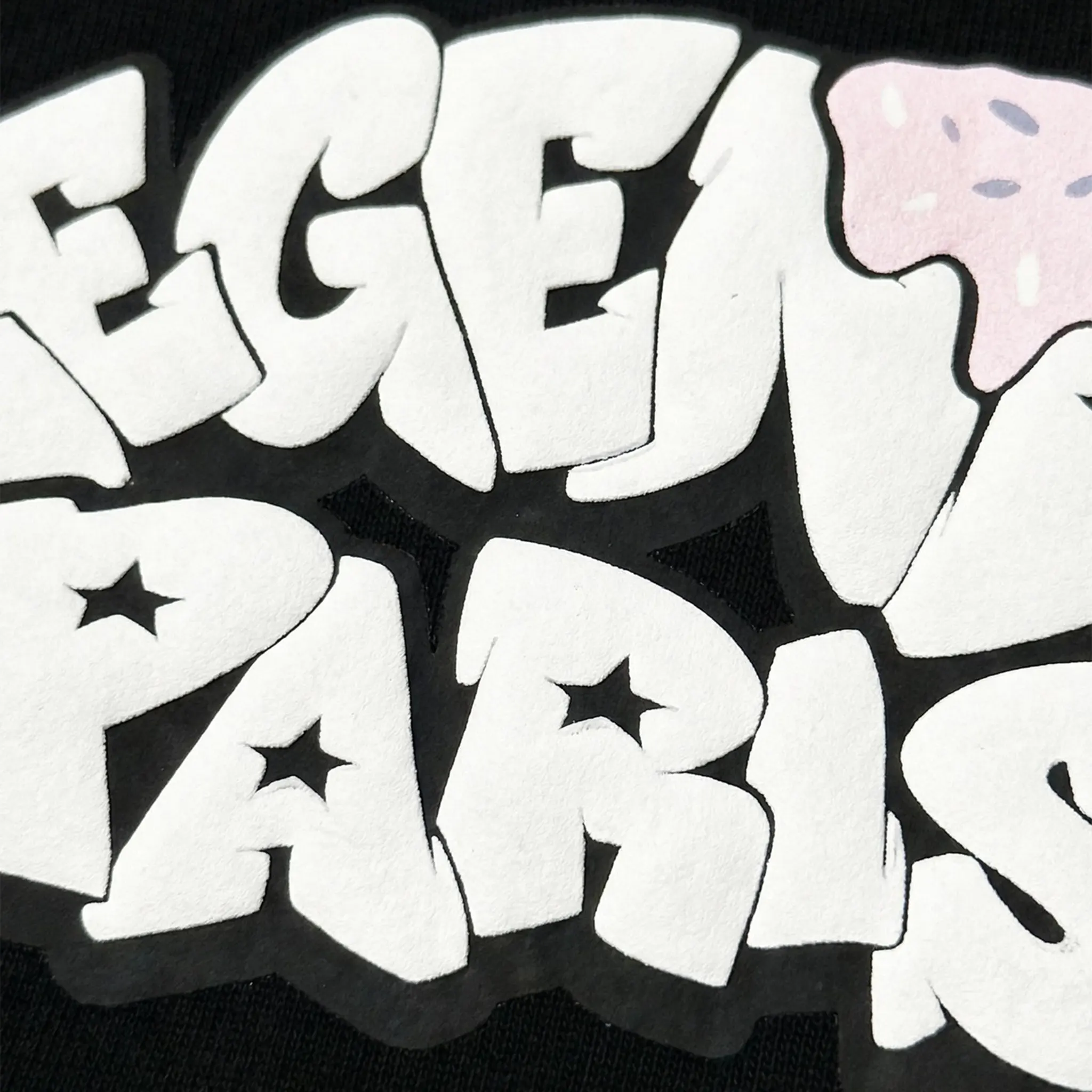Detailed View of Légende Paris Game Is Rigged Black T-Shirt